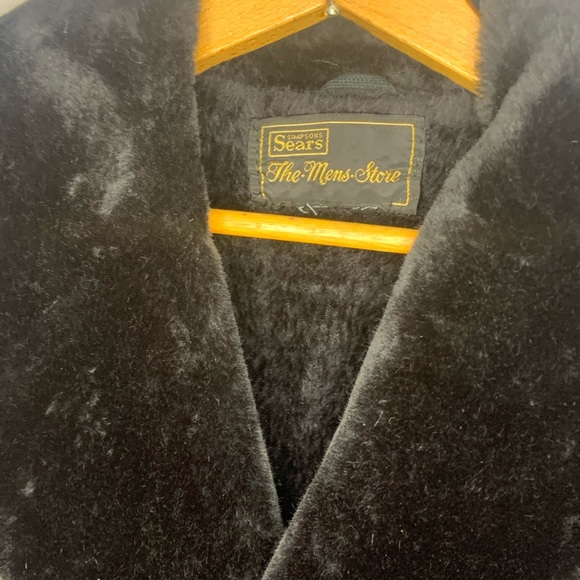 Vintage Sears black coat with faux fur collar - Picture 5 of 8
